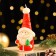 Decorative candle "Fairytale Santa", 5.7x5.8x13.2 cm, red