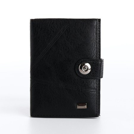 Cover for car documents and passports on a magnet, black color
