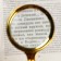 Classic magnifier in gold frame 4x, d = 7cm