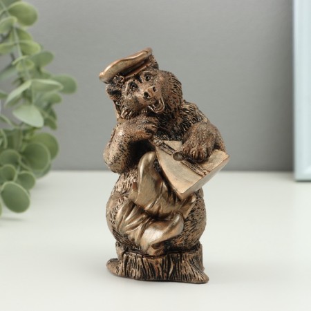 Figure "Bear with a balalaika" 12cm, bronze