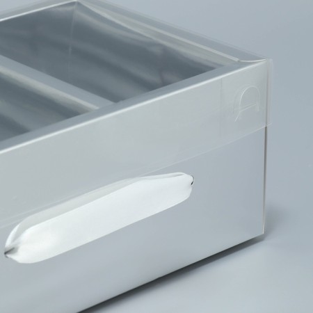Gift folding box, packaging, "silver", 23 x 15 x 10 cm-6