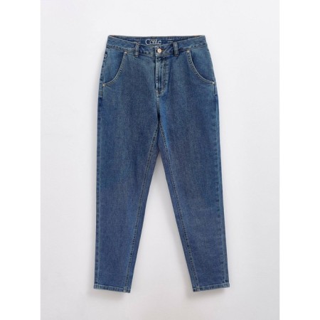 Women's jeans with a high landing CONTE Elegant Relaxed MOM, size S, MID Blue color-8