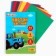 Cardboard color, A4, 8 sheets, 8 colors, non -unilateral, in a folder, 220 g/m², blue tractor