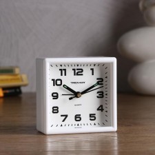 Alarm clock, 9 x 9 cm, white
