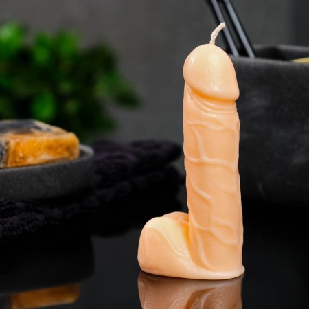 Figure candle "Favorite" Beige 12cm-1