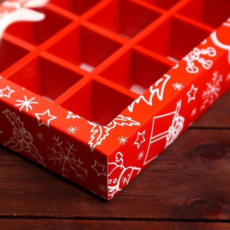 New Year. Box for 12 sweets "Snowman", 19 x 15 x 3.6 cm, confectionery packaging-2