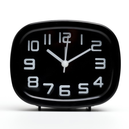 Clock - desktop an alarm clock, discrete move, 10 x 8 cm, aa