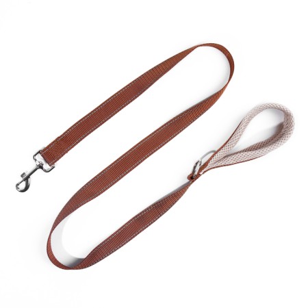 The ammunition set is soft, reflective, leash 120 x 2 cm, Osh 46-69 cm, brown-8