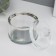 Casket glass with a metal rim "silver" 7x6.5x6.5 cm
