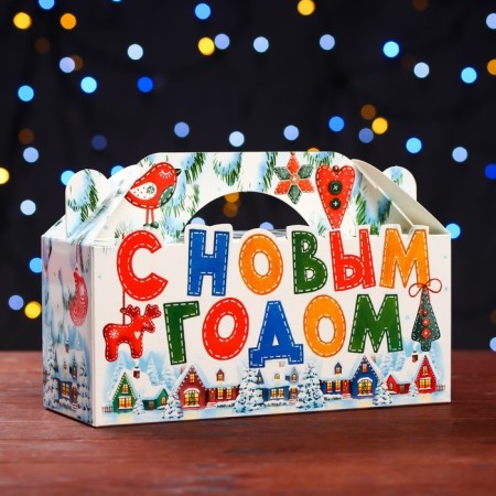 Gift box "houses", 25 x 9.5 x 11 cm