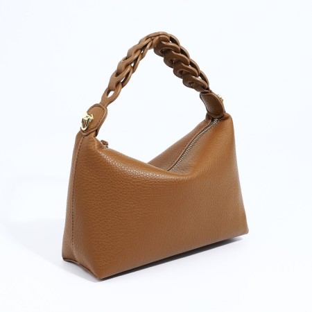 Baget bag with zipper, brown color-1