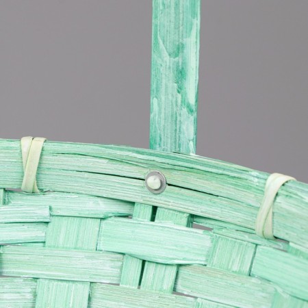 Wicker basket, 26x12/30 cm, green, bamboo-2