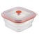 Silikobox transportation and storage container, silicone, folding, 600 ml, red color