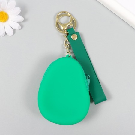 A keychain wallet with a carbine, strap of silicone "Avocado" 2.5x6.5x9 cm-2