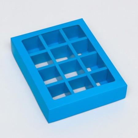 Box for sweets, 12 pcs, blue, 19 x 15 x 3.5 cm-1