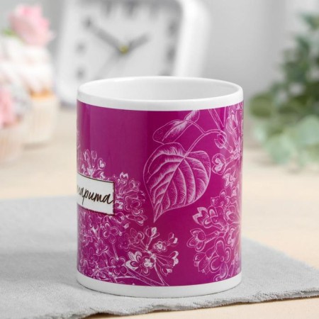 Muging Sublimation "Margarita" Flowers, 320 ml, with application-1