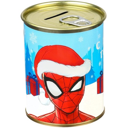The piggy bank "Happy New Year", Spider-Man Blue-1