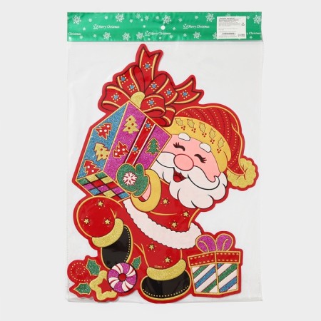 Decorative sticker "Grandfather Frost with gifts" 44x32 cm-6