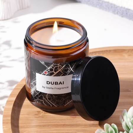 Aromatic candle in the bank "Dubai", citrus, spices, 250 g