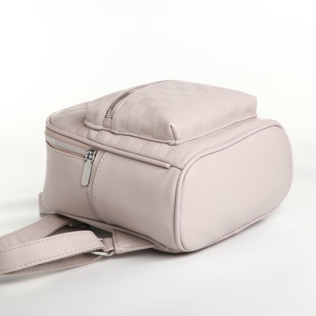 Women's backpack on lightning, beige color-3