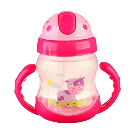 Children's stroke with silicone tube, 200 ml., With handles, color mix-5