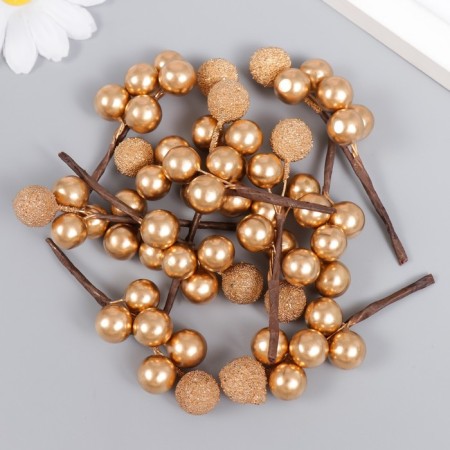 Decor "Bangs with balls" gold 4.5 cm-2