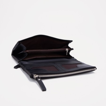 Women's wallet on magnets, black color-2