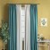 Kerti curtain set, 2x200x270 cm size, turquoise/white color