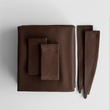 Set of curtains "Milli", size 2x140x270 cm, brown color-5