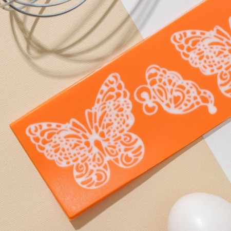 AISING Rug Dolyan "Butterflies", silicone, 19 × 6 cm, orange color-5