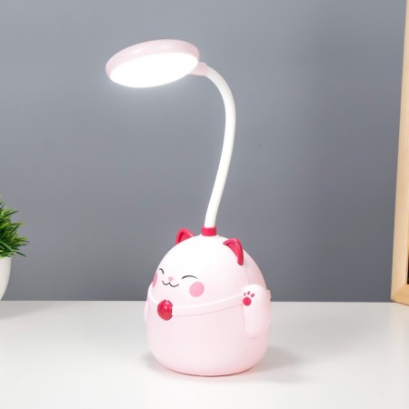 Maneck table lamp LED 3W AKB USB Pink 11.5x10x30 cm Risalux-1