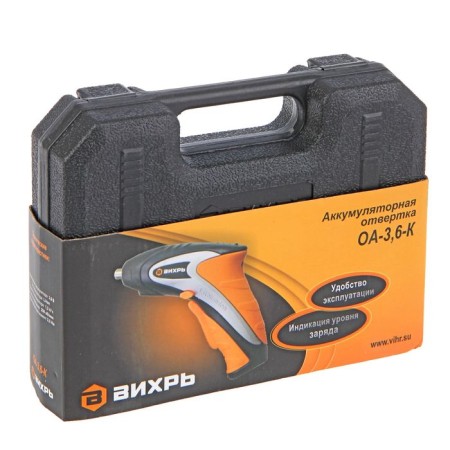 Sprinkle battery vortex OA-3.6-K, 3.6 V, 1.3 Ah, 2550 rpm, 3.5 nm, Hex 1/4 "-3