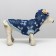 Jacket for dogs with flowers, XL (DS 35 cm, Osh 32 cm, og 49 cm), dark blue