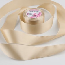 Satin tape, 50 mm × 23 ± 1 m, color light-beige No. 173