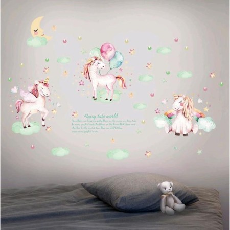Interior plastic sticker "Unicorns" 50x70 cm