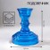 Christophf-3 candlestick Blue 10.5x8.5 cm