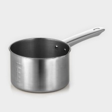 Stainless steel bucket “Basis”, 1.2 l, d = 16 cm, with a measured scale, a metal handle