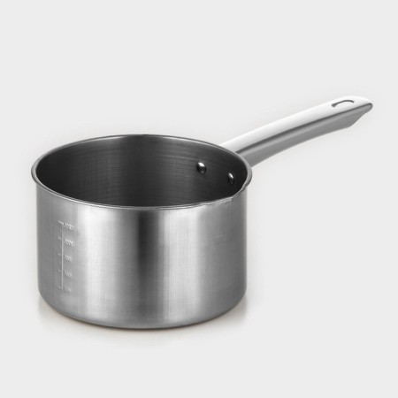 Stainless steel bucket “Basis”, 1.2 l, d = 16 cm, with a measured scale, a metal handle