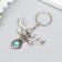 Trick Metal "Deer with turquoise pebble" silver 4x4.8 cm