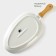 Porcelain dish for serving with bamboo handle Bellatenero, 36.5 × 16 × 2 cm, white color