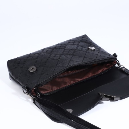 Bag-clate on magnet, long belt, black color-7