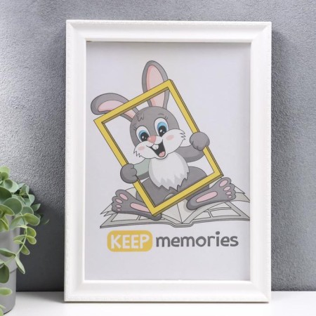 Photo frame plastic L-6 21x30 cm, white-1