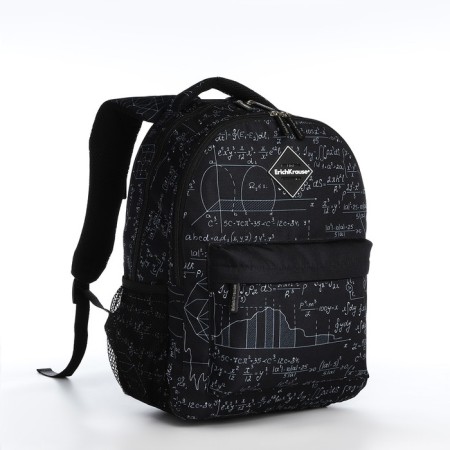 Backpack from textiles on lightning, Erich Krause, 1 pocket, black color-2
