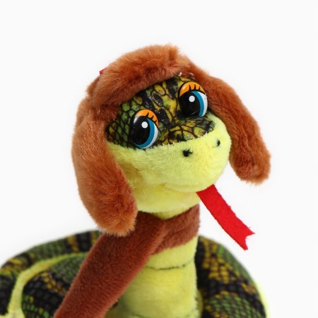 Soft toy "Snake", 10 cm, brown color-5