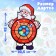 Darts "Santa Claus", 3 Velcro balls, hook