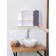 Cabinet for a bathroom with a mirror "Orion", snow-white color