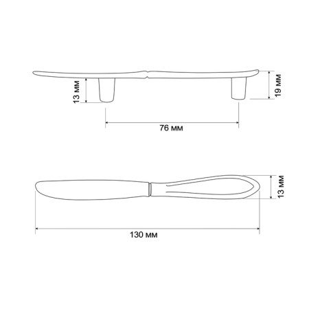 The knife pen "Knife" Cappio RSC002, m/o 76 mm, color chromium-9