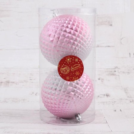 Set of balls plastic D-10 cm, 2 pcs "Rose" Rose-1