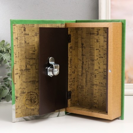 Safe-book wood to the leatherette "sculpture. Roman emperor" 21x13x5 cm-3