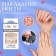 Nude overhead nails, 12 pcs, with adhesive plates, with sparkles, shape is a soft square, the color is light - beige